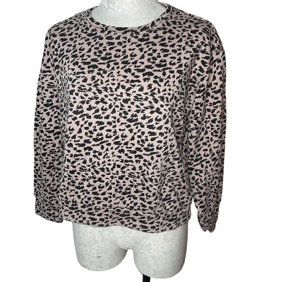 At Piece Womens Lounge Set Size Medium Black Animal Print Pockets Cotton - Picture 4 of 9